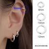 2025 Nuevo Estilo Popular Aguja de Plata 925 Pendientes de Aro Lisos para Mujer, Pendientes Exagerados Europeos y Americanos de Alta Gama, Pendientes, Pendientes de Aro