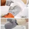 Luvas de Lavar Louça de Arame de Aço Femininas Cozinha Multifuncionais Duráveis Impermeáveis Resistentes a Óleo Resistentes ao Desgaste Limpeza Doméstica Luvas de Arame Prateado Lavar Louça