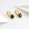 Conjunto Transfronteiriço Elegante Esquadro Zircônia Argola de Orelha Simples Doce Nicho Luxo Leve Sensação de Alto Padrão Brincos de Cobre Joia de Orelha em estoque
