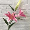 Jarrón de suelo con diseño de lirio de imitación para decoración del hogar, sala de estar, arreglo floral, decoración de boda, flores de plástico al por mayor