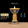 Suporte de Lâmpada de Manteiga Eletrônica Xizang Lâmpada LED Plug-in Recarregável Lâmpada de Buda Doméstica Lâmpada de Oferenda Oito Símbolos Auspiciosos Suporte de Vela para Lâmpada de Buda