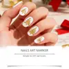 Torvikx Caneta de Pintura para Nail Art de Natal DIY Ponta Fina Cor Casa Fácil de Operar Nail Art de Natal