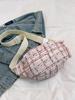 Bolso de otoño e invierno 2023, nuevo bolso bandolera, bolso de lona estilo occidental popular de este año, bolso de bola de masa de terciopelo con tiras a juego.