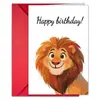 Combinación de Tarjeta de Felicitación de Cumpleaños de Tamaño Grande Nueva Transfronteriza con Sobre Ilustración de Animal Lindo Tarjeta de Regalo de Cumpleaños Tarjeta de Invitación