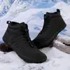 Novos Sapatos de Algodão de Pelo Curto para Exterior para Homens e Mulheres, Botas Quentes com Forro de Fleece, Sapatos Resistentes ao Desgaste Antiderrapantes, Botas de Neve de Cinco Dedos, Espessados para o Inverno
