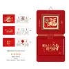 Calendario Doble Nuevo 2026 de Alta Gama para Arrancar, Calendario Chino Tradicional con Carácter de Bendición Tridimensional, Estilo Chino para Colgar en la Pared, Regalo