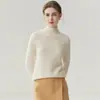 Suéter de Cachemira para Mujer BaiCaiRong Otoño/Invierno 2026 con Mangas Raglán, Cuello Semi Alto, Diseño Versátil, Tejido de Lana