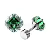 Brincos Quadrados de Zircônia Degradê de Titânio Jiangtai F136 Body Piercing Joias Studs de Osso da Orelha Liga de Titânio G23