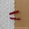 Pinza para el pelo infantil casual y dulce, mini lazo de terciopelo burdeos, pequeño clip de par, clip lateral, clip para flequillo