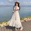 Vestido de Verano para Mujer 2025 Nuevo Reductor de Edad Versátil Cómodo Realzador de Calidad Vestido con Hombros Descubiertos Texturizado Moderno