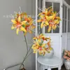 3 Cabeças de Flores Artificiais de Lírio-Aranha Vermelho, Materiais de Flor para Prendedor de Cabelo Estilo Antigo DIY, Presilhas Decorativas para Cabelo