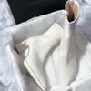 Primer Encuentro Ji Pointed Plataforma Impermeable Elástico Tacón Medio Moda Tacón Grueso Adelgazante Temperamento Botines Cortos Franceses Mujer