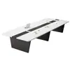 Mesa Larga para Sala de Conferencias, Estilo Moderno Simple, Mesa de Entrenamiento Grande y Pequeña, Mesa Rectangular y Sillas, Juego de Mesa y Sillas para Reuniones de 10 Personas