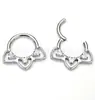 Pendientes Triple Curvados de Titanio F136 Anillo Cerrado de Zircón Joyería para Piercing Corporal de Aleación de Titanio G23 Anillo de Nariz Anillo de Labio