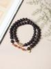 Fragancia Natural Hainan Jiangzhen Qinan Extremadamente Rojo Philippe Triple Cuenta Doble Círculo Pulsera de Cuerda para Hombre y Mujer Serie Mori