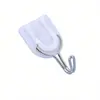 Gancho adhesivo fuerte blanco para colgar ropa sin marcas, 6 ganchos, 37g