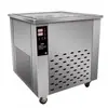 Máquina de Iogurte Frito Espesso de Duas Cubas Comercial, Máquina Totalmente Automática de Sorvete em Rolo de Frutas com Leite Frito, Máquina de Sorvete, Smoothie e Mingau