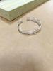 Pulsera de Plata Chapada de Venta Caliente Estilo Coreano Pulsera Sandy para Mujer Bucle de Doble Alambre Amor Entrelazado Pulsera de Onda de Agua Pulsera de Ola