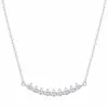 Collar de moissanita chapado en oro blanco para mujer, simple y elegante, colgante clásico de trébol de cuatro hojas, joyería de cadena para la clavícula, artículo popular de transmisión en vivo