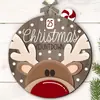 Decoração de Natal Personalizada Transfronteiriça Atividade de Contagem Regressiva de Madeira Enfeites de Árvore de Natal Presentes de Natal Artesanato em Madeira