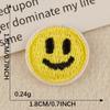 Patch Desenho Animado Original Coração Rosto Sorridente Bordado DIY Acessórios Acessórios de Vestuário Patch Iqo Wappen Patch de Tecido