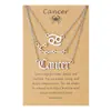 Juego de Collares Apilables de Acero Inoxidable de 12 Constelaciones Tendencia Europea y Americana Transfronteriza con Tarjeta Collar de Constelación Venta al por Mayor