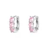 Brincos de Prata Esterlina S925 com Zircônias Frescas e Coloridas para Mulheres, Modelo 2025, Design de Nicho da Moda, Luxo Leve, Tarrachas Brilhantes