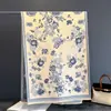 Bufanda térmica de imitación cachemir para otoño e invierno, calentador de cuello versátil, bufanda floral gruesa, chal, prenda exterior con diseño étnico elegante vintage