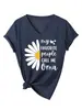 Meus produtos favoritos Amazon eBay estação independente moda versátil elegante camiseta feminina de gola V manga curta