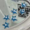 Tarjeta de estrella de cinco puntas de arena movediza azul y blanca de acrílico completamente nueva de 20 mm, tienda japonesa de bricolaje hecha a mano, fábrica mayorista, 2023
