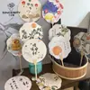 Pensamiento de Siete Colores Nueva Chinoiserie Festival de Mitad de Otoño Abanico Joyería Caja de Regalo Empaque de Regalo DIY Decorativo Floristería Flor Joyería