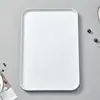 Bandeja Rectangular Gruesa de Plástico Estilo Ins Nórdico para Desayuno, Uso en Casa, Frutas, Snacks, Café, Té, Bandeja de Almacenamiento