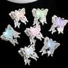 Las cuentas de aleación de mariposa de color moca de cristal se pueden usar con cuentas de agujeros rectos, cadena para teléfono móvil, llavero, cadena para bolso, accesorios.
