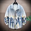 Camisa de Manga Larga Tie-Dye para Hombre Primavera y Otoño Marca Juvenil de Moda Camisa Suelta de Moda Chaqueta para Estudiantes de Secundaria y Preparatoria