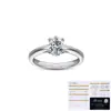 Anillo Tonglin Anillo de Plata de Ley S925 Moda Femenina Anillo con Forma de Huevo de Moissanita Anillo de Propuesta de Compromiso para Mujer