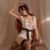 Diversão noturna nova lingerie sexy sexy uma peça empregada empregada uniforme tentação renda sexy lingerie terno geração cabelo