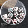 Pulseira de cerâmica com contas 10mm borda quadrada contas soltas acessórios diy pulseira colar material artesanal contas de cerâmica atacado