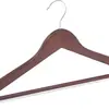 Perchas de Ropa de Venta Caliente Transfronterizas, Tendedero Negro Puro, Percha para Ropa de Adulto, Percha de Madera para Armario de Comercio Exterior, Percha de Ropa de Madera Maciza