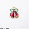 Colgante de Aleación Esmaltada Navideño Colgante de Gota Papá Noel Muñeco de Nieve Reno Colgante de Dibujos Animados Accesorios para Joyería DIY Pulsera Al Por Mayor