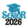 Frases da Temporada de Formatura de 2026 Patch de Borracha Macia em PVC Chapéu de Doutor Broche de Lembrança do Campus Acessórios DIY para Roupas