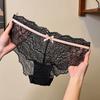 Bragas de Encaje para Mujer, Tiro Bajo Estilo Francés, Sexy y Puro Deseo, Malla Hueca, Entrepierna Cómoda de Algodón Puro, Levanta Glúteos, Tangas Finas para Chica Joven