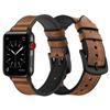 Nueva correa de cuero con adhesivo de silicona Crazy Horse compatible con Apple Watch 9/8/7/6/Ultra Retro