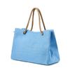 Bolsa feminina de linho para ombro, nova, de alta capacidade, cor sólida, moda casual, bolsa de compras portátil, best-seller transfronteiriço da Amazon