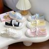 Zapatos Casuales de Lona Cabeza Grande Pisables Doble Uso Medio Soporte Zapatos de Plataforma Primavera/Verano 2025 Suela Gruesa Combinan con Todo Zapatos Casuales 1195