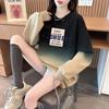 Sentido del Diseño Color Dopamina Sizzy Suéter Holgado para Mujer Estilo Simple Estilo Occidental Grafiti Largo Medio Corte Slim Look Top de Moda