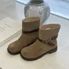 Tão Bonito ~ Botas de Solado Grosso para Mulheres 2025 Novas Botas Curtas Populares de Outono Botas de Motocicleta Western Retrô