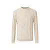 Suéter de malha canelada com gola redonda para homens, feito de tecido de seda de amoreira e lã de ovelha, nova blusa casual slim-fit de outono, camiseta da moda para mulheres