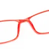 Gafas de Lectura Versátiles Simples de Marco Cuadrado de Alta Gama de Moda Estilo Coreano para Mujer Marco Rojo Gafas de Doble Uso Lejos y Cerca 207 025