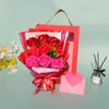 Ventana Semiabierta 9 Rosas Artificiales Jabón Ramo Caja de Regalo Día de San Valentín Mejor Amigo Regalo de Cumpleaños Suministro Transfronterizo Japonés y Coreano