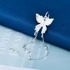 Nuevo Plata Esterlina S925 Plata Lisa Sólida Nuevo Colgante de Borla de Mariposa Chinoiserie DIY Pulsera Collar Material Accesorios de Plata